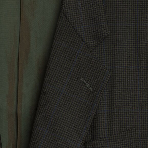 Giorgio Zanella (Italy) Tasmanian Virgin Wool Windowpane Houndstooth Cutaway - Picture 5 of 12